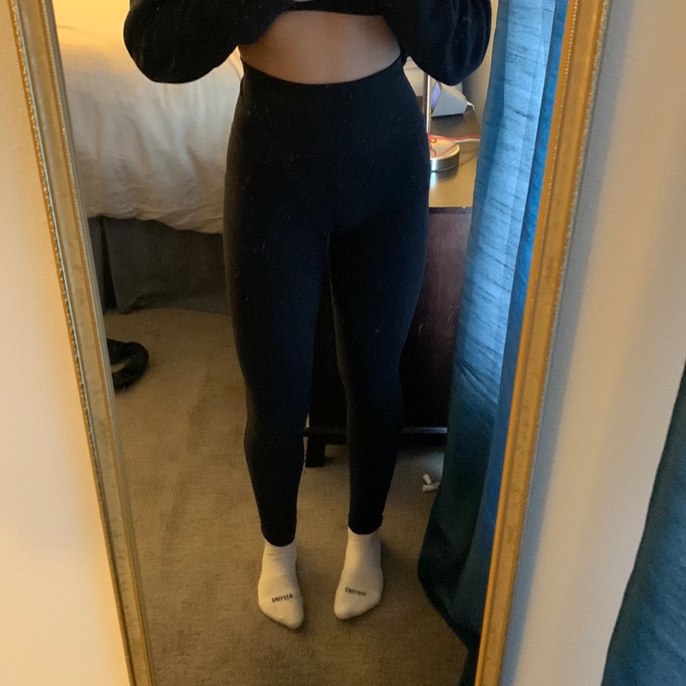 Black Athleta leggings with pockets